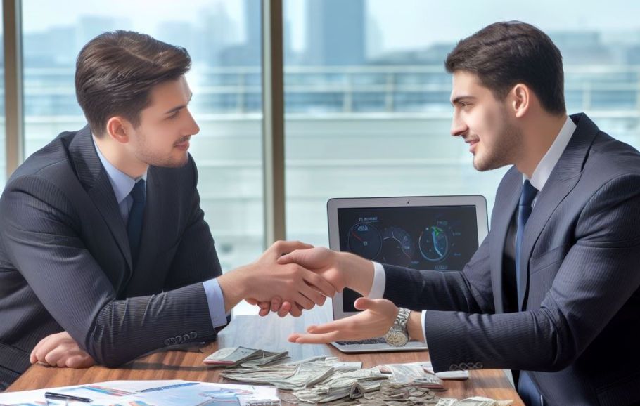 2 people negotiating pay